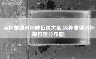 原神蒙德风神瞳位置大全(原神蒙德风神瞳位置分布图)
