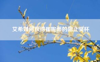 艾希如何获得崔妮蒂的阻止奖杯