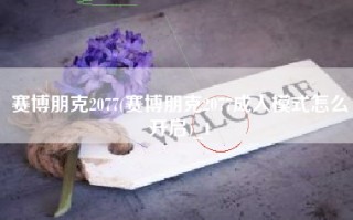 赛博朋克2077(赛博朋克2077成人模式怎么开启)_1