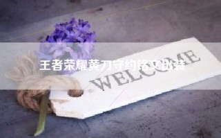 王者荣耀黄刀守约铭文出装