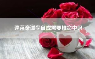 蓬莱奇谭李自成需要堆命中吗