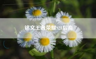 铭文王者荣耀S28后裔