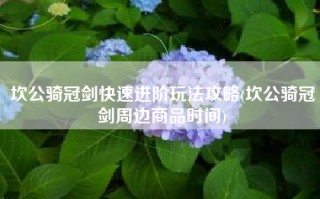 坎公骑冠剑快速进阶玩法攻略(坎公骑冠剑周边商品时间)