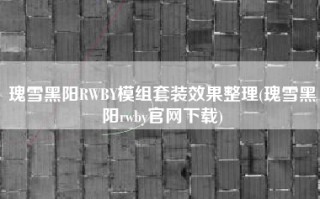 瑰雪黑阳RWBY模组套装效果整理(瑰雪黑阳rwby官网下载)
