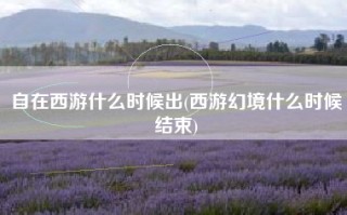 自在西游什么时候出(西游幻境什么时候结束)