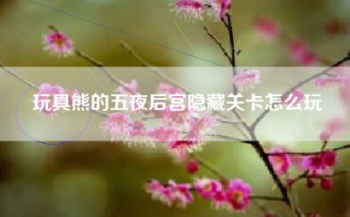 玩具熊的五夜后宫隐藏关卡怎么玩