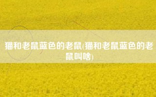 猫和老鼠蓝色的老鼠(猫和老鼠蓝色的老鼠叫啥)