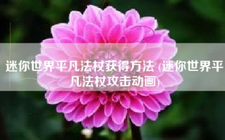 迷你世界平凡法杖获得方法 (迷你世界平凡法杖攻击动画)