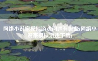 网络小说家模拟游戏问题有哪些(网络小说家模拟游戏下载)