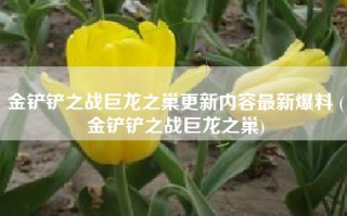 金铲铲之战巨龙之巢更新内容最新爆料 (金铲铲之战巨龙之巢)