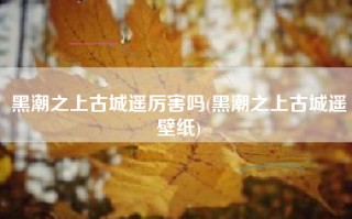 黑潮之上古城遥厉害吗(黑潮之上古城遥壁纸)