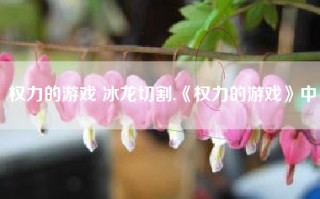 权力的游戏 冰龙切割,《权力的游戏》中