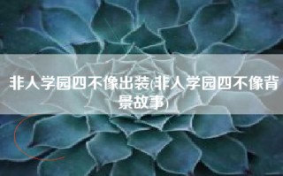 非人学园四不像出装(非人学园四不像背景故事)