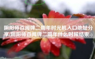 阴阳师百闻牌二周年时光机入口地址分享(阴阳师百闻牌二周年什么时候结束-)