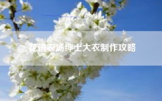 花语农场绅士大衣制作攻略