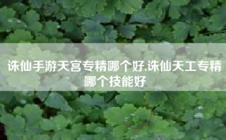 诛仙手游天宫专精哪个好,诛仙天工专精哪个技能好