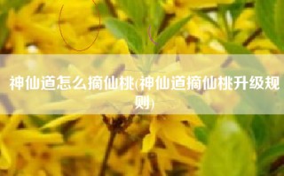 神仙道怎么摘仙桃(神仙道摘仙桃升级规则)