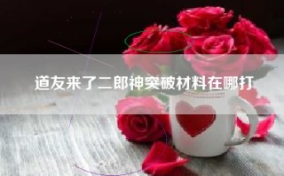 道友来了二郎神突破材料在哪打