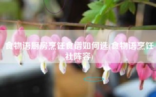 食物语厨房烹饪食谱如何选(食物语烹饪社阵容)