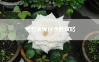 绝对演绎JJC全胜攻略