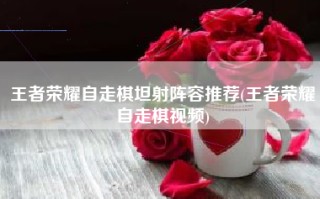王者荣耀自走棋坦射阵容推荐(王者荣耀自走棋视频)