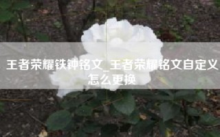 王者荣耀铁钟铭文_王者荣耀铭文自定义怎么更换