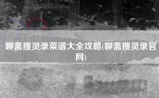 聊斋搜灵录菜谱大全攻略(聊斋搜灵录官网)
