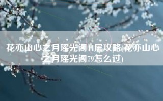 花亦山心之月瑶光阁44层攻略(花亦山心之月瑶光阁79怎么过)