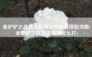 金铲铲之战执法狙神女枪阵容搭配攻略(金铲铲之战执法狙神怎么打)