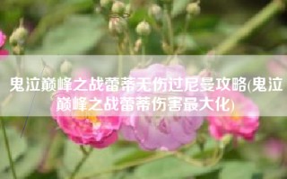 鬼泣巅峰之战蕾蒂无伤过尼曼攻略(鬼泣巅峰之战蕾蒂伤害最大化)