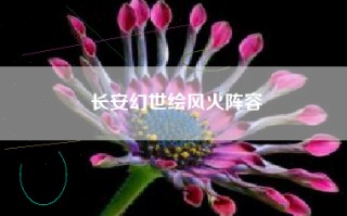 长安幻世绘风火阵容