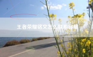 王者荣耀铭文怎么联系客服