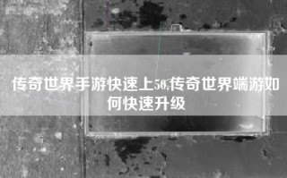 传奇世界手游快速上50,传奇世界端游如何快速升级