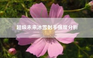 超级未来冰雪射手强度分析