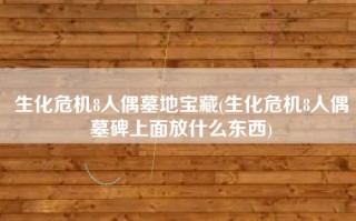 生化危机8人偶墓地宝藏(生化危机8人偶墓碑上面放什么东西)