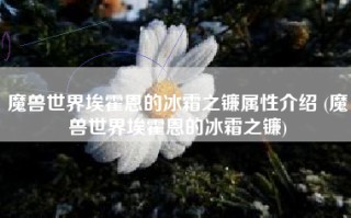 魔兽世界埃霍恩的冰霜之镰属性介绍 (魔兽世界埃霍恩的冰霜之镰)