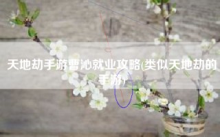 天地劫手游曹沁就业攻略(类似天地劫的手游)