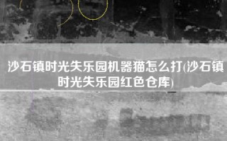 沙石镇时光失乐园机器猫怎么打(沙石镇时光失乐园红色仓库)