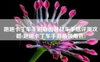 跑跑卡丁车手游磨齿者战车手感评测攻略(跑跑卡丁车手游最强角色)