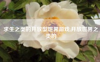 求生之类的开放型世界游戏,开放世界之类的