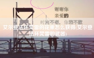 艾尔登法环梵雷的花束怎么获得(艾尔登法环梵雷的武器)
