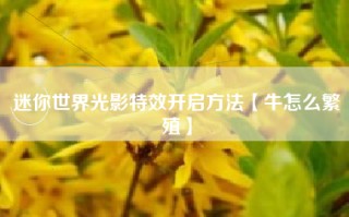 迷你世界光影特效开启方法【牛怎么繁殖】