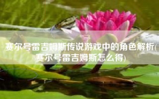 赛尔号雷吉姆斯传说游戏中的角色解析(赛尔号雷吉姆斯怎么得)
