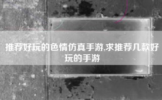 推荐好玩的色情仿真手游,求推荐几款好玩的手游