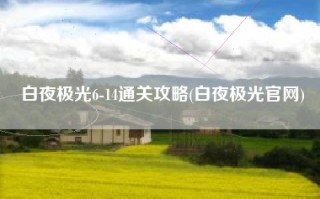 白夜极光6-14通关攻略(白夜极光官网)