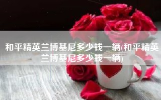 和平精英兰博基尼多少钱一辆(和平精英兰博基尼多少钱一辆)