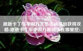 跑跑卡丁车手游万圣节活动奖励获得攻略(跑跑卡丁车手游万能插头在哪里挖)