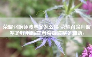 荣耀召唤师波塞冬怎么得 荣耀召唤师波塞冬好用吗(王者荣耀波塞冬辅助)