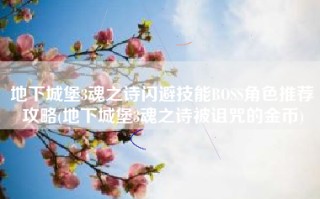 地下城堡3魂之诗闪避技能BOSS角色推荐攻略(地下城堡3魂之诗被诅咒的金币)