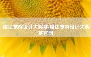 魔法觉醒设计大奖赛(魔法觉醒设计大奖赛官网)